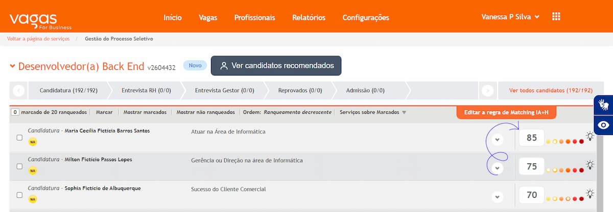 Uso da inteligência artificial (IA) para triagem de currículos